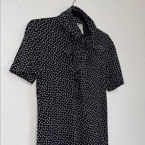 Vintage Diane Von Furstenberg 60s mod madmen Black and White Dress plus size